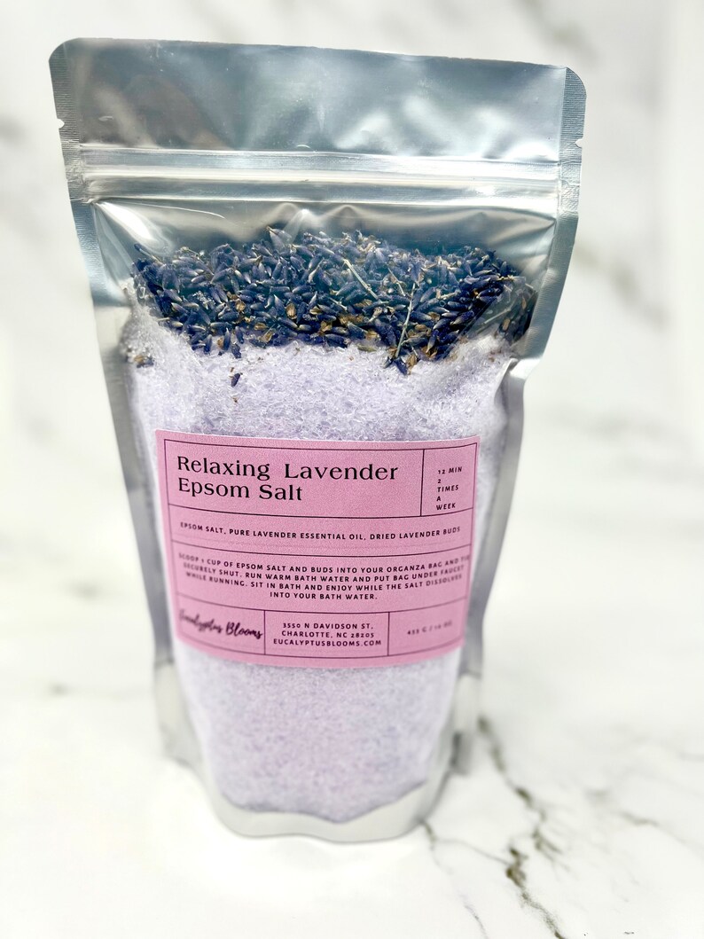 Lavender Epsom Salt Bath Soak: Muscle Relief with French Lavender image 5