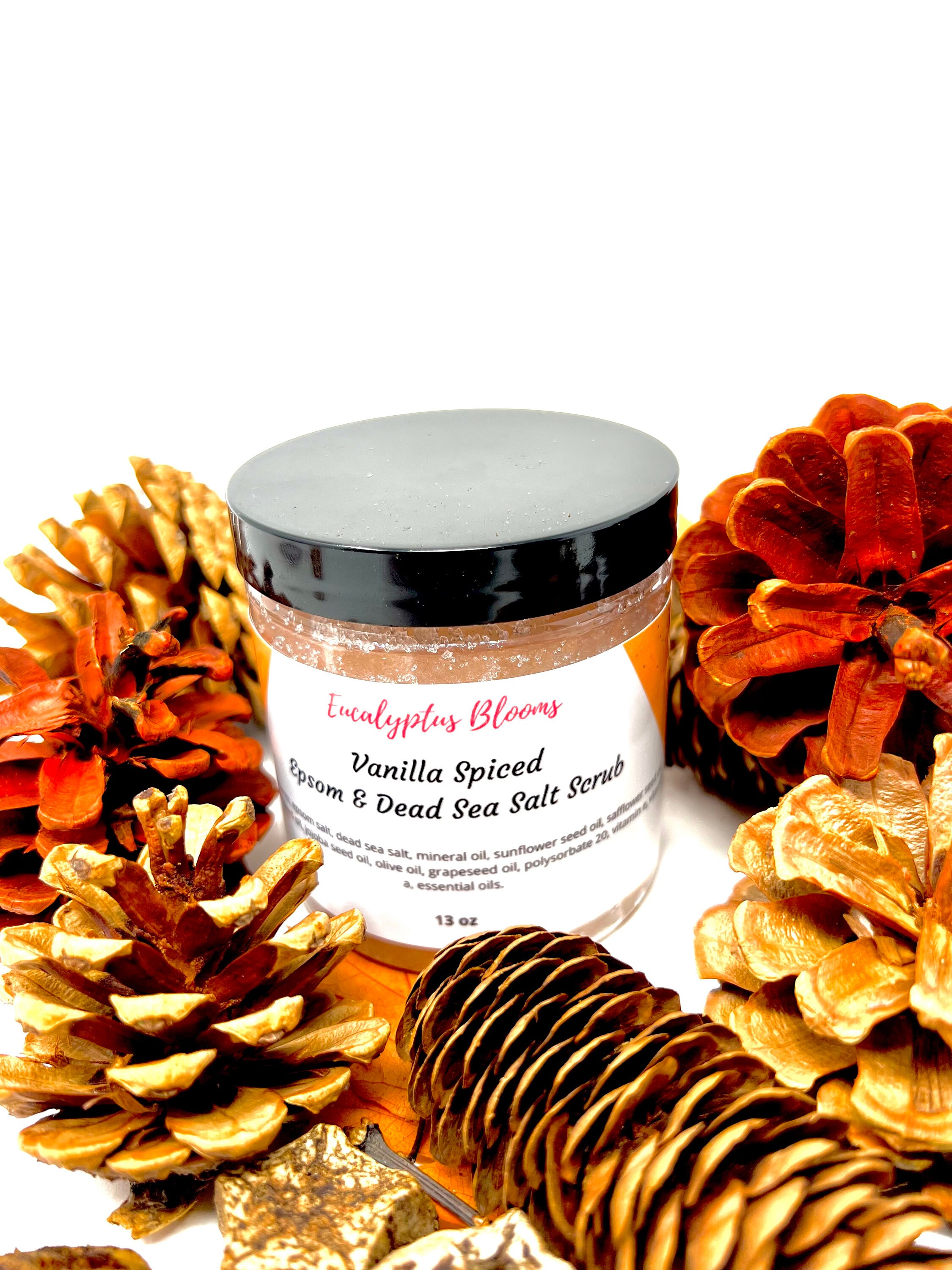 Vanilla Spiced Salt Scrub, Autumn Scented Lotion, Dark Spot Repair, Fall Scented Body Scrub, Skin Moisturizer,Dark Skin Repair Mositurizer
