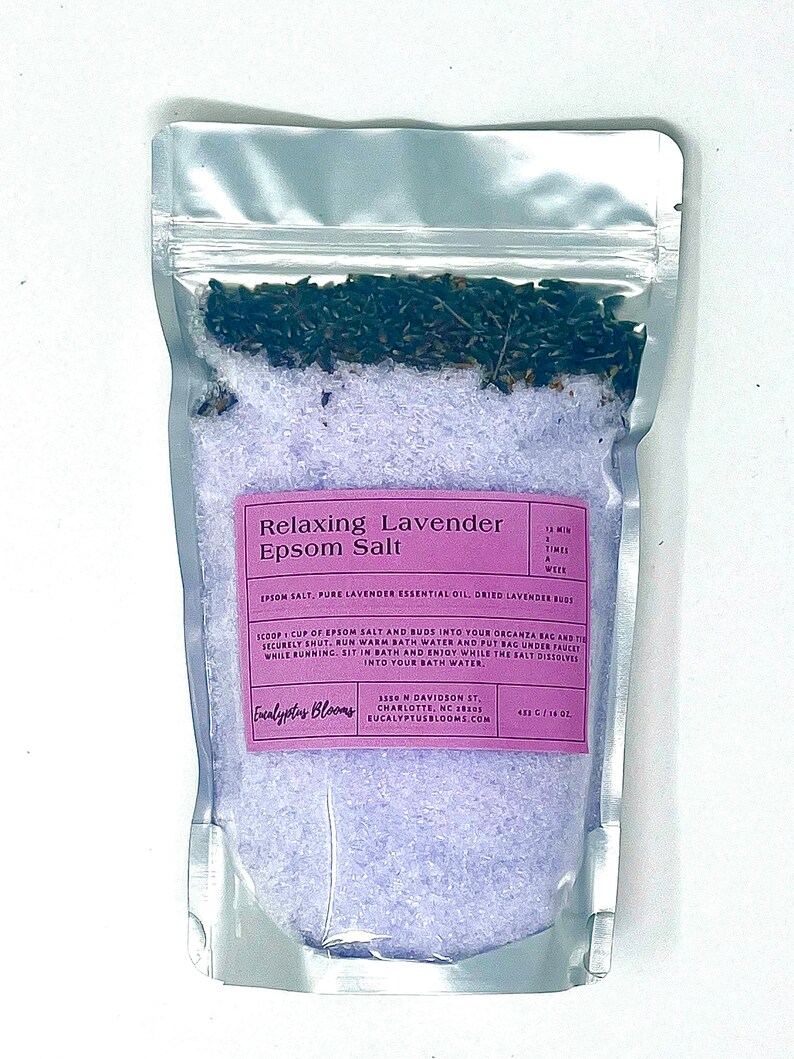 Lavender Epsom Salt Bath Soak: Muscle Relief with French Lavender image 3