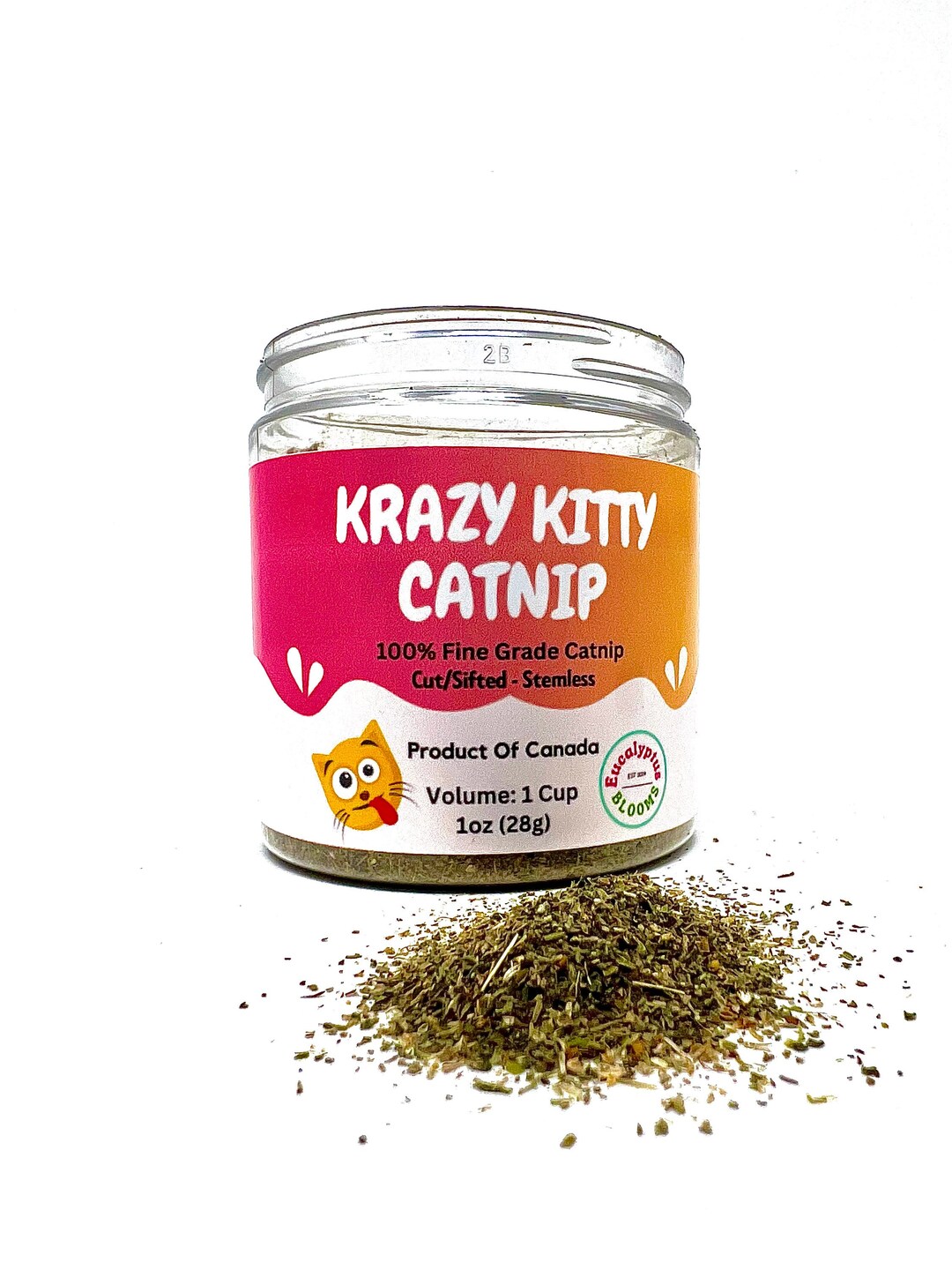 Potent Cat Nip in A Jar, Organic Captnip Calming Cats, Cat Weed High