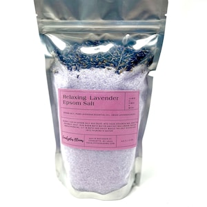 Lavender Epsom Salt Bath Soak: Muscle Relief with French Lavender
