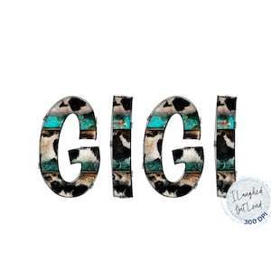 Cowhide Gigi PNG, Cowhide Leopard Gigi PNG, Mother&#39;s Day PNG, Cowhide Png, Cowhide Sublimation, Gigi Sublimation, Gigi Cowhide Sublimation