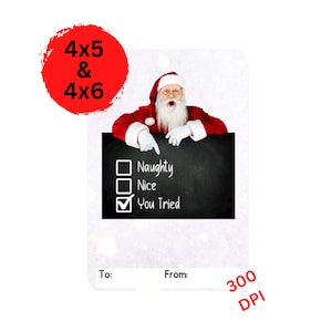 Santa Naughty Nice List PNG | Naughty List PNG | Nice List PNG | Funny Christmas Money Card Png | Santa Christmas Money Card Png