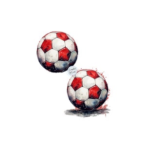 Ballon de football PNG | Ballon de football aquarelle PNG | Football PNG | Saison de football Png | Png sportif | Fan de sport Png | Ballon De Football Rouge Png