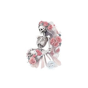 Skeleton Bride PNG | Skeleton Bride PNG | Skeleton Wedding Png | Wedding Graphic | Wedding Digital Download
