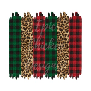 Red, Green & Leopard Brush Strokes PNG | Christmas Brush Strokes | Brush Strokes PNG | Sublimation Brush Strokes Png