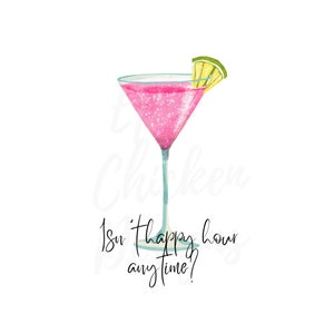 Isn't Happy Hour Anytime - Roze Cocktail - PNG