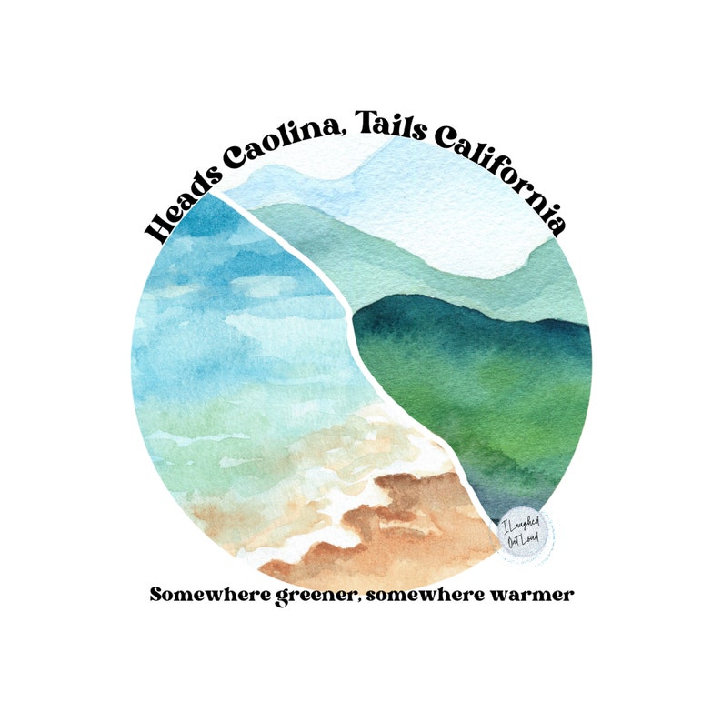 Heads Carolina Tails California PNG Country Music PNG Etsy