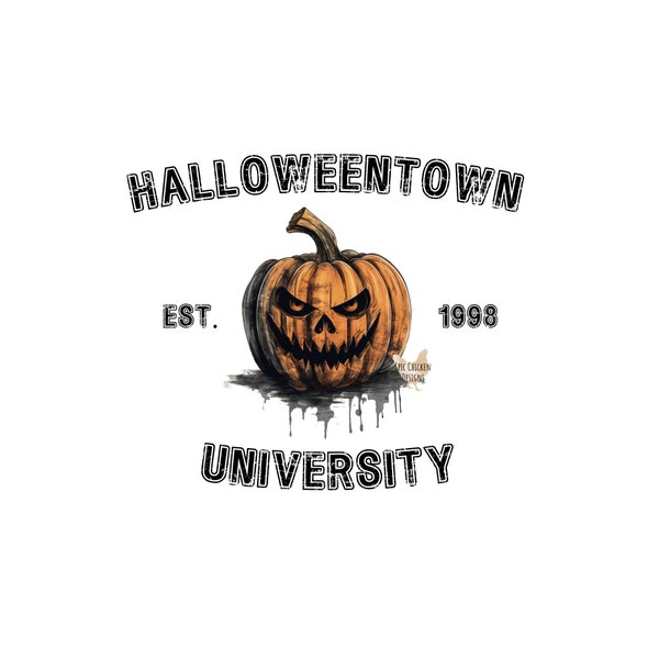 Halloween University PNG | Halloween University Grunge PNG | Fall Png | Halloween EST 1998 Png | Distressed Halloween University