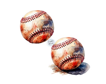 Baseball PNG | Watercolor Baseball PNG | Baseball Team PNG | Baseball Season Png | Sports Png | Fall Sports Png