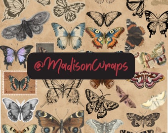 Butterfly and Moth Junk Journal Classroom Vintage Animated Themed Digital Download Printables