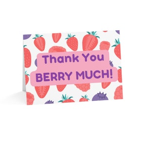 Digital Thank You Berry Much Card