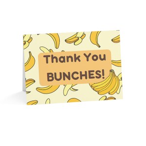 Carte de remerciement numérique (banane) en grappes