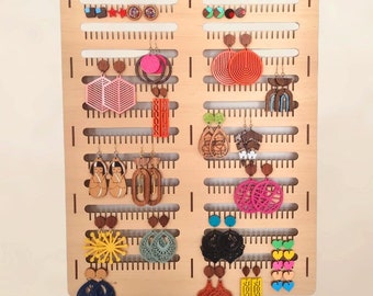Mega wooden earring holder