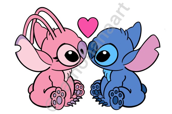 Stitch et Lilo Stitch Angel Love | Carte de vœux