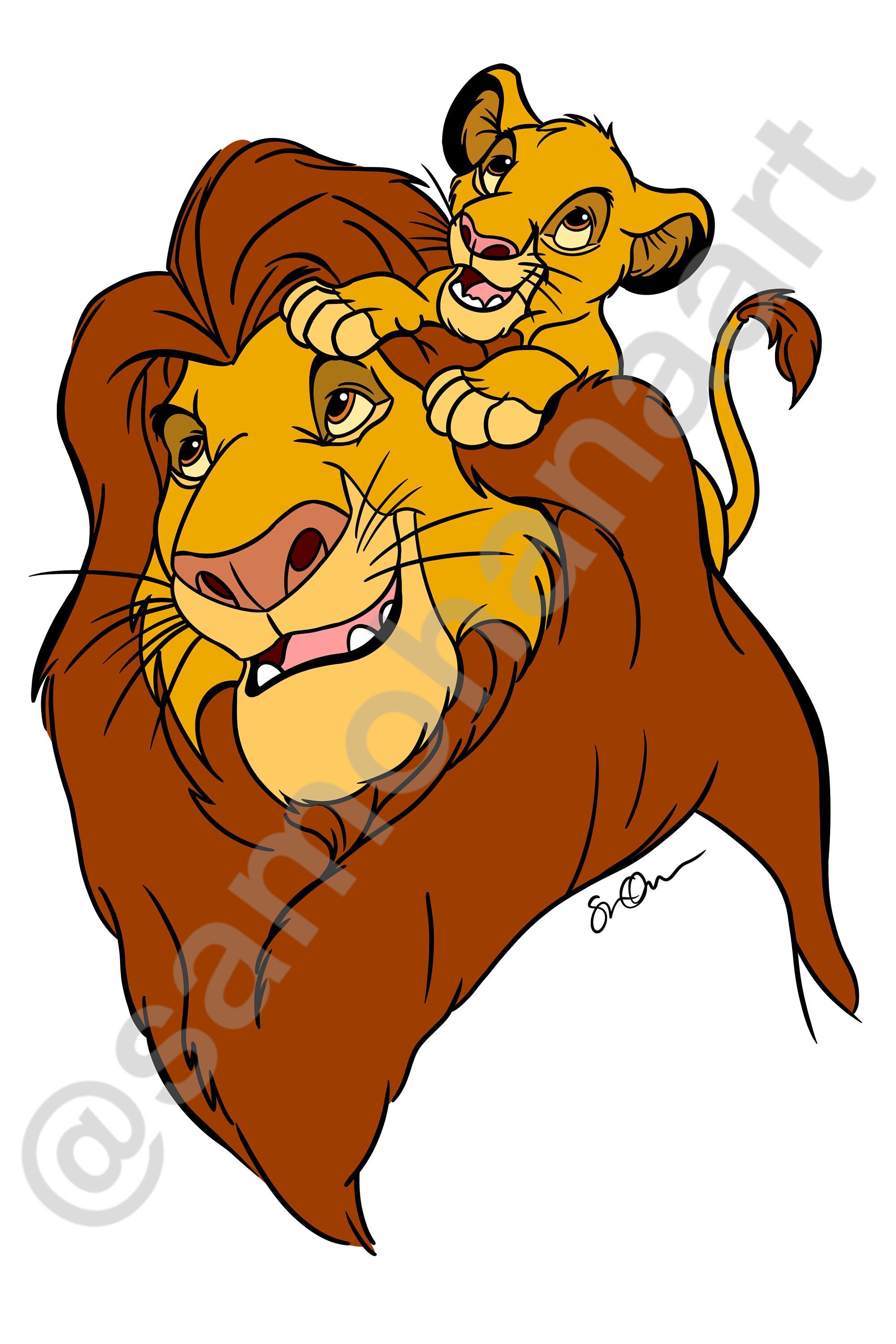 Mufasa & Simba | The Lion King | by Sam Ohana | DIGITAL DOWNLOAD