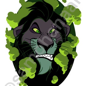 Scar | Be Prepared | The Lion King inspired Large Poster by Sam Ohana | DIGITAL DOWNLOAD