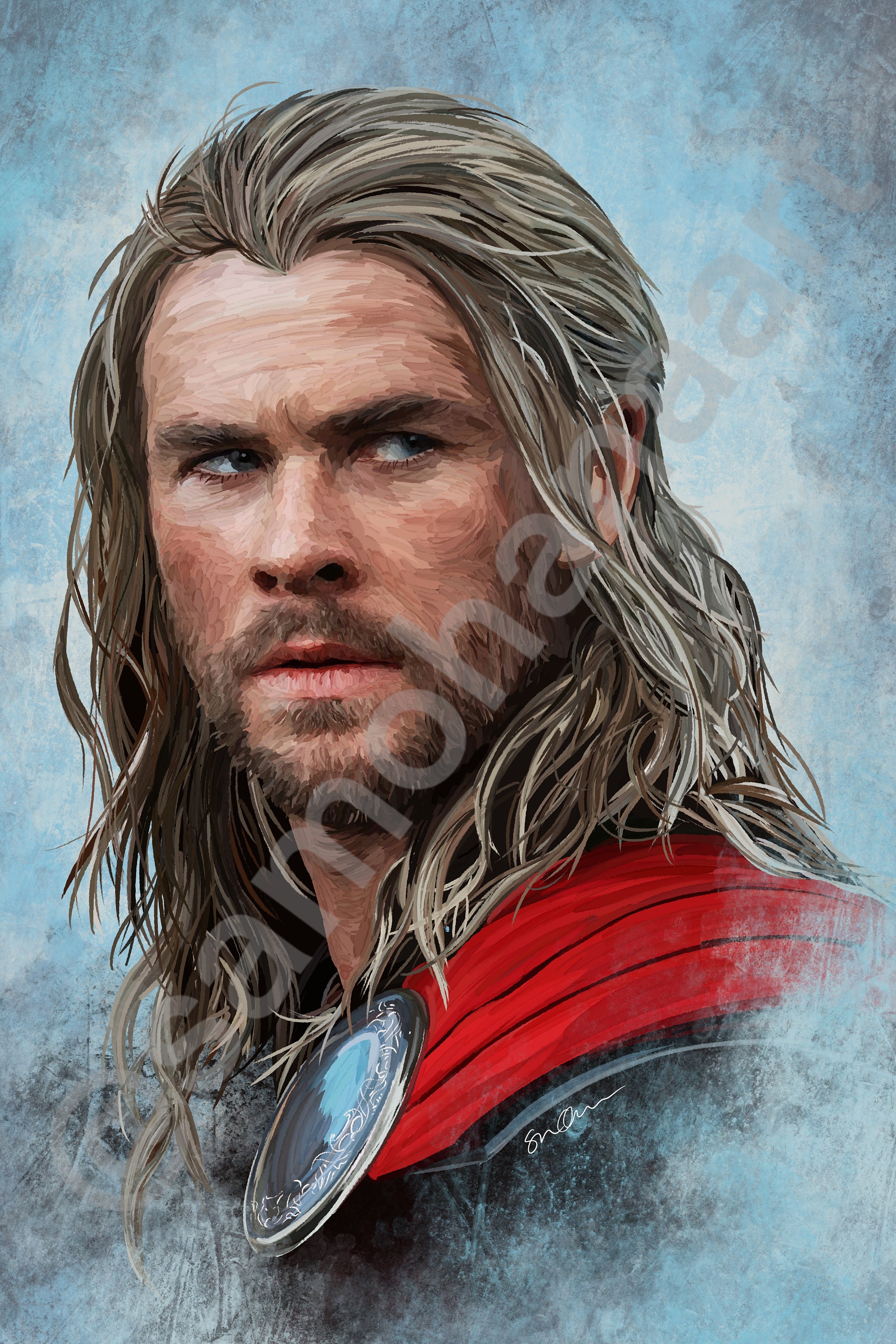 Thor | Chris Hemsworth Large Poster by Sam Ohana | DIGITAL