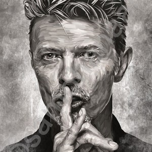 David Bowie Large Poster by Sam Ohana | DIGITAL DOWNLOAD