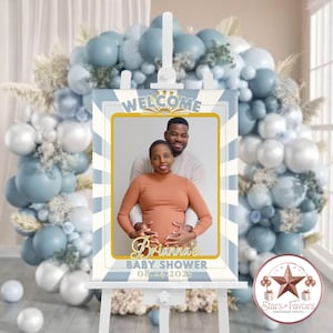 Sunshine Baby Shower Welcome Sign: Editable Canva Template (Digital Download)