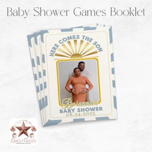 Here Comes the Son Baby Shower Game Booklets: Personalized, Set of 12