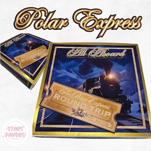 Polar Express Movie Night Heiligabend behandelt Geschenkbox Personalisierte Heiligabend Box, Jungen Mädchen Benutzerdefinierter Name, Weihnachtsandenken-Boxen,