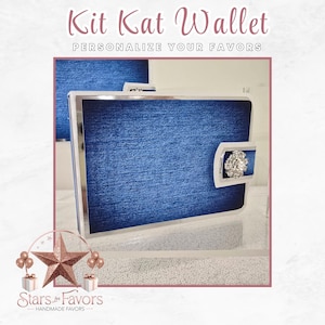 Denim & Diamonds Kit Kat Wallet Party Favors: Glam Birthday, Shower, Anniversary - Set of 12