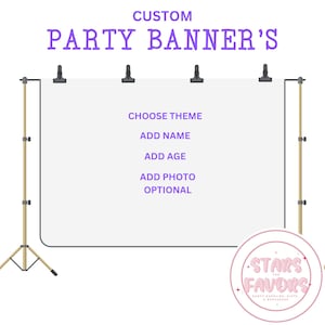 Custom Banner backdrop, Photo step and repeat, Custom backdrop, Birthday banner,photo booth, Party Banner DIGITAL FILE only