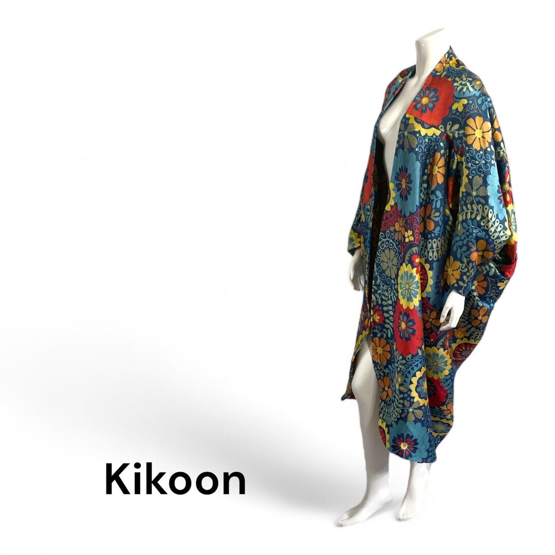 Floral Cocoon Coat 1920s Style Duster Kimono Robe - Etsy