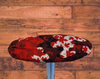 Cotton Curling Broom covers ~ Red Camo with Canadian Flag Maple Leaf ~ Patriotic - Made in Canada ~ Curling Club ~ Free Ship - Gift