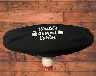 Cotton Curling Broom Cover: Black, World's Okayest Curler