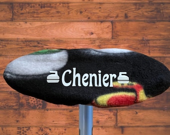 Teal/Black or White Fleece Curling Broom covers ~ w personalization & curling stones ~ Made in Canada  ~ Curling Club ~ Free Shipping