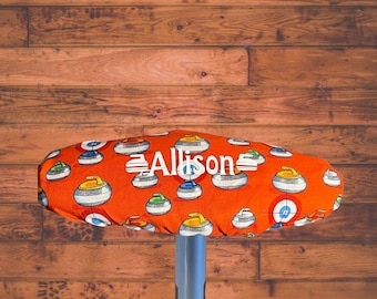Cotton Curling Besen Rot ~ mit Personalisierung & Curling Steinen ~ Made in Canada ~ Kostenloser Versand