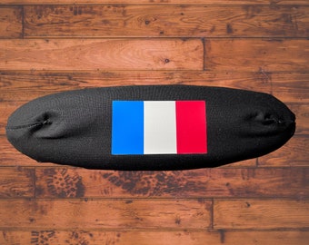 France Flag Curling Broom Cover - Handmade Patriotic Gift