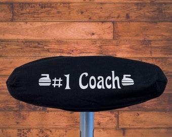 Cotton Curling Broom covers ~ # Coach curling stones ~ Made in Canada ~ Curling Club ~ Free Ship - Gift