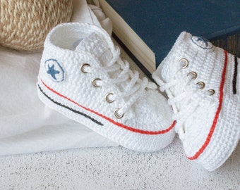 newborn white converse
