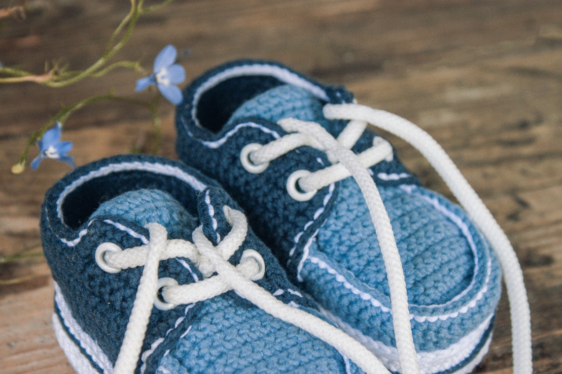 Crochet baby shoes for newborn in tennis style summer Etsy