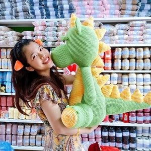 Crochet Dinosaur Pattern - DIY Amigurumi Stuffed Dino Toy Tutorial for Handmade Jurassic Fun,  Amigurumi Dinosaur Pattern