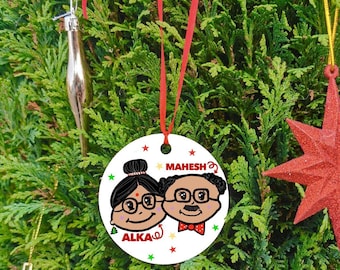 Personalised Indian Grandparent Bauble