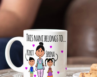This Nani Belongs to Mug...personalised mug, mugs, desi prints, indian custom mug, handmade mug, nani, indian grandma, gift for grandma