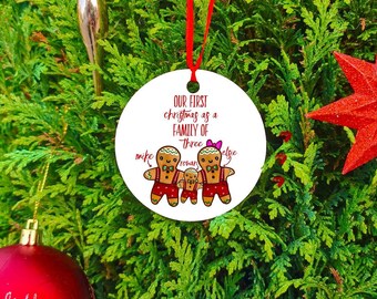 Personalised Family Gingerbread Bauble