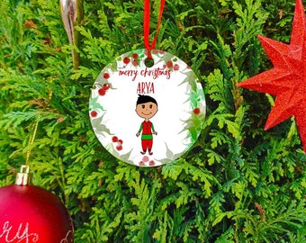 Personalised Indian Boy Bauble