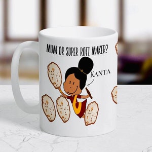 Personalised Mum or Super Roti Maker Mug