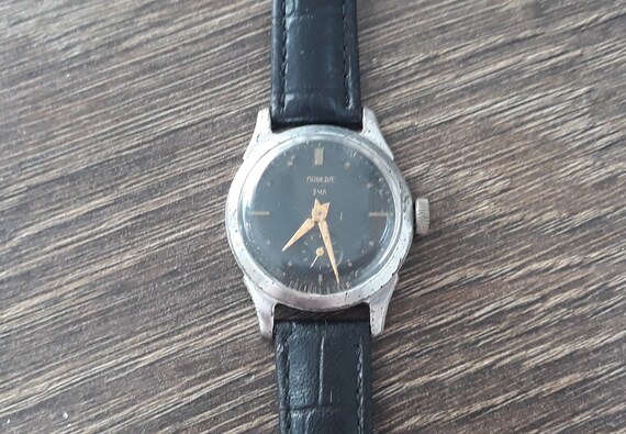 Soviet watch"POBEDA" Vintage men's watch,made in … - image 3