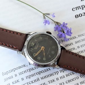 Vintage men&#39;s watch Moscow ,made in USSR, watch soviet,Retro watch, Wrist watch,Mechanical watch,Working watch,Old watch