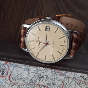 Vintage men&#39;s watch&quot;Poljot&quot;made in USSR, watch soviet,Retro watch, Wrist watch,Mechanical watch,Working watch,Old watch