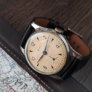 Vintage men&#39;s watch &quot;ZIM&quot; ,made in USSR, watch soviet,Retro watch, Wrist watch,Mechanical watch,Working watch,Old watch