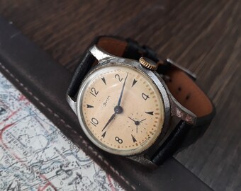 Vintage men's watch "ZIM" ,made in USSR, watch soviet,Retro watch, Wrist watch,Mechanical watch,Working watch,Old watch