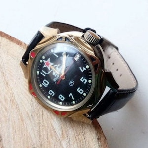 Vintage men&#39;s watch &quot;KOMANDIRSKIE&quot;, millitary watch, Retro watch, Wrist watch, Mechanical watch, Working watch, Old watch