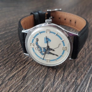 Vintage men&#39;s watch&quot;ZARIA&quot;made in USSR, watch soviet,Retro watch hockey , Wrist watch,Mechanical watch,Working watch,Old watch
